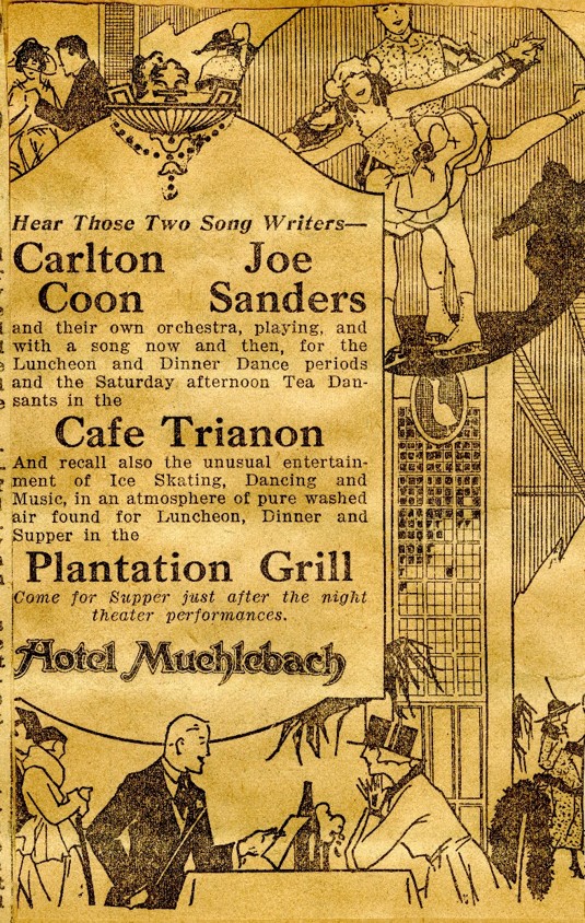 Ad for band at Café Trianon from Joe’s scrapbook